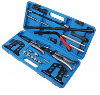 Рассухариватель клапанов RF-62125 сборный в комплекте со щипцами для маслосъемных колпачков, 26пр. в